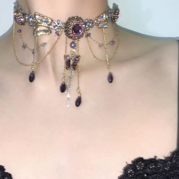 Klir amethyst shell necklace for tea break ball - Image 2