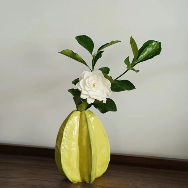 Fruit EU popular Ceramic vase creative art flower arrangement flower device, home decoration - Image 2