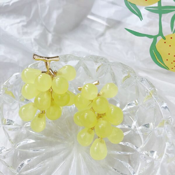 Klir fruit series grape earring summer holiday style jewelry - Image 3