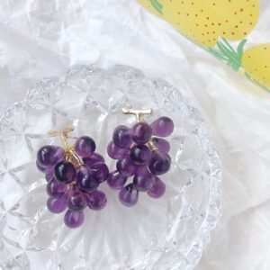 Klir fruit series grape earring summer holiday style jewelry