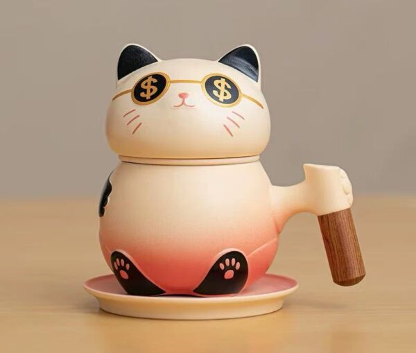 Luckycat OEM rich meaning US dollar coffee cups with gifts packing - Image 3