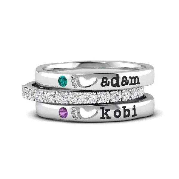 Klir OEM fashion bithday gifts personality bithstone DIY rings - Image 4