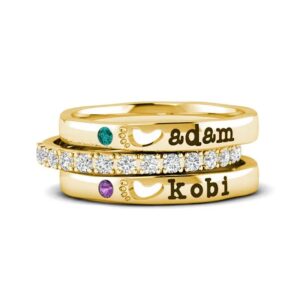 Klir OEM fashion bithday gifts personality bithstone DIY rings