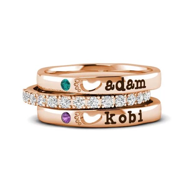 Klir OEM fashion bithday gifts personality bithstone DIY rings - Image 3