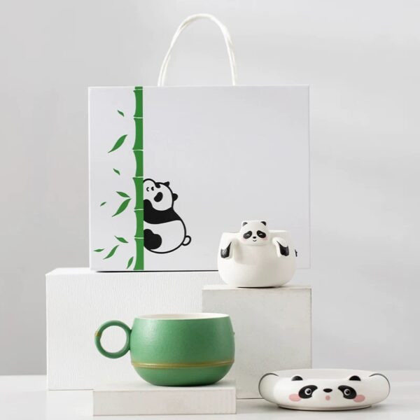 Klir OEM logo cute China panda coffee cups for office gifts - Image 5