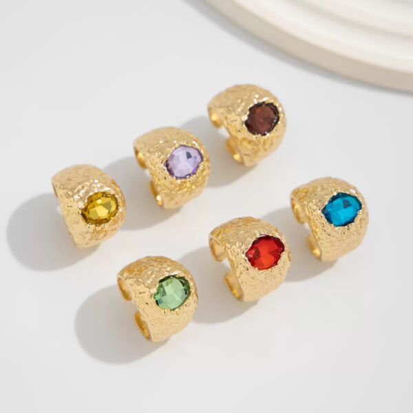 Klir luxe gemstone diamond rings set personality jewelry - Image 2