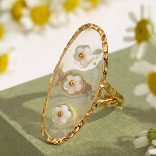 klir summer new arrival flower ring personality design - Image 2