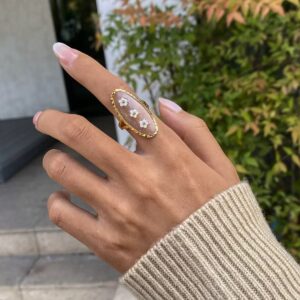 klir summer new arrival flower ring personality design