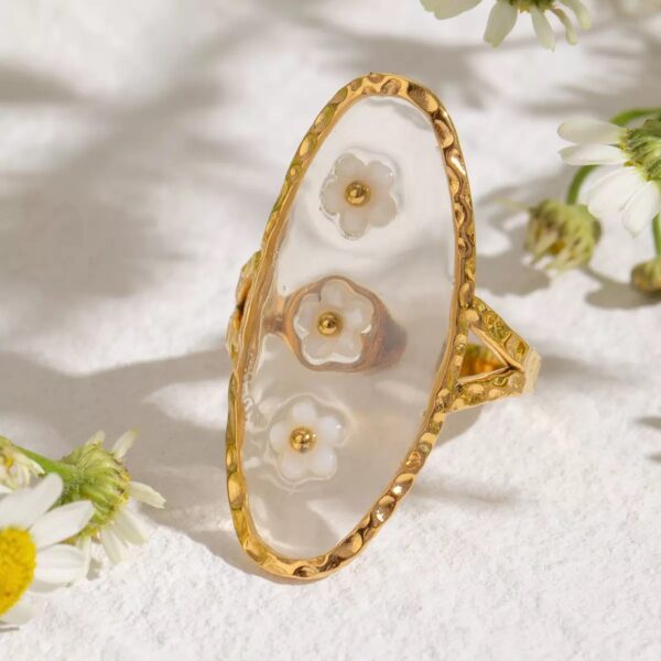 klir summer new arrival flower ring personality design - Image 3