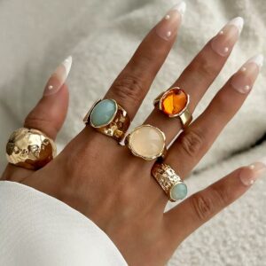klir fashion jewelry handmade alloy rings set luxe