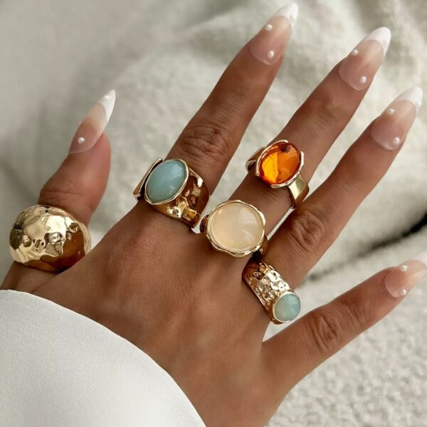 klir fashion jewelry handmade alloy rings set luxe