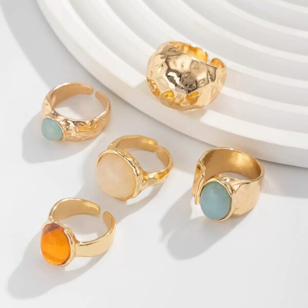klir fashion jewelry handmade alloy rings set luxe - Image 2