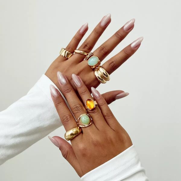 klir fashion jewelry handmade alloy rings set luxe - Image 3