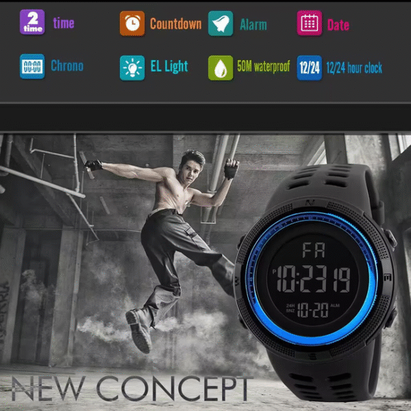Klir Outdoor online celebrity electronic watches with large screen sports multifunctional fashion watches - Image 7