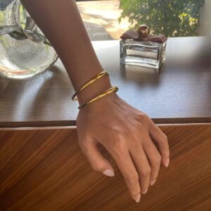 Klir us popular simple double hollow bracelet female classic line opening bracelet