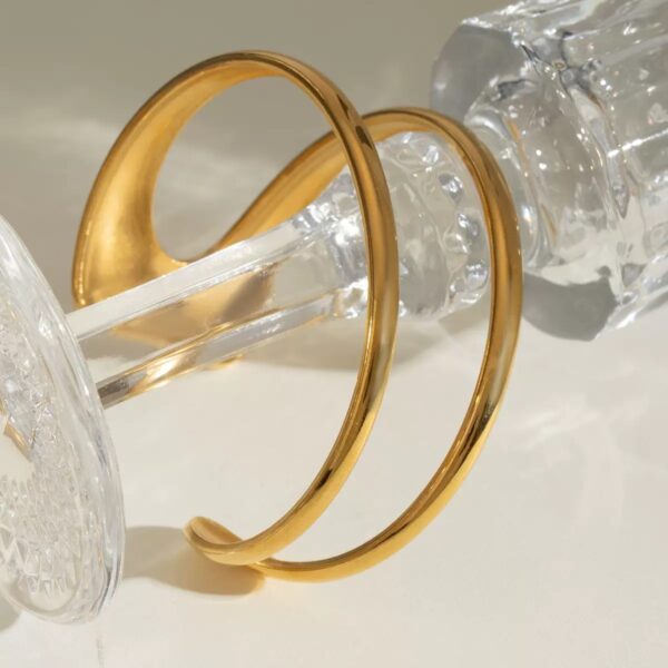 Klir us popular simple double hollow bracelet female classic line opening bracelet - Image 3