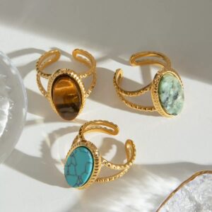 Klir handmade jewelry natural stone turquoise rings for holiday