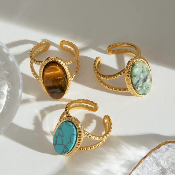 Klir handmade jewelry natural stone turquoise rings for holiday