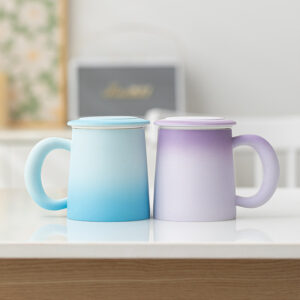 Creative and Simple Ceramic High Beauty Coffee Teacup Home Office Gift Box Set