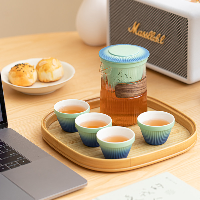 Gradient multifunctional tea and coffee separation travel tea set - Image 2