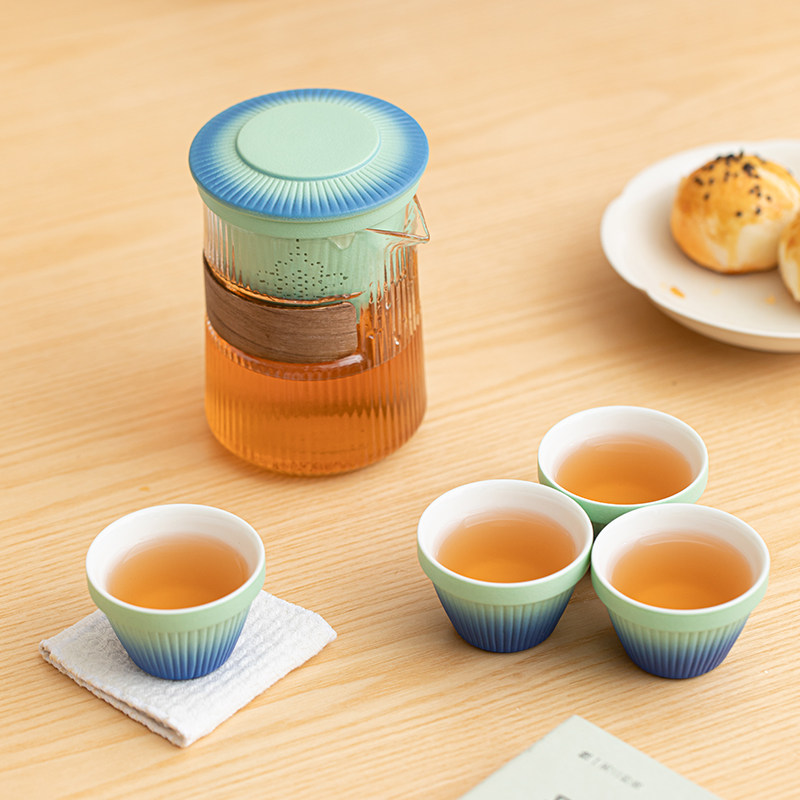 Gradient multifunctional tea and coffee separation travel tea set - Image 3
