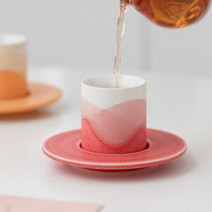 Healing Mountain and Sea Scenery Italian Coffee Cup